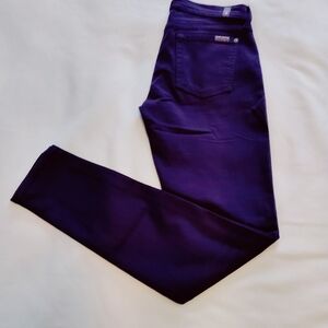 7 For All Mankind Women's Purple Skinny Jeans